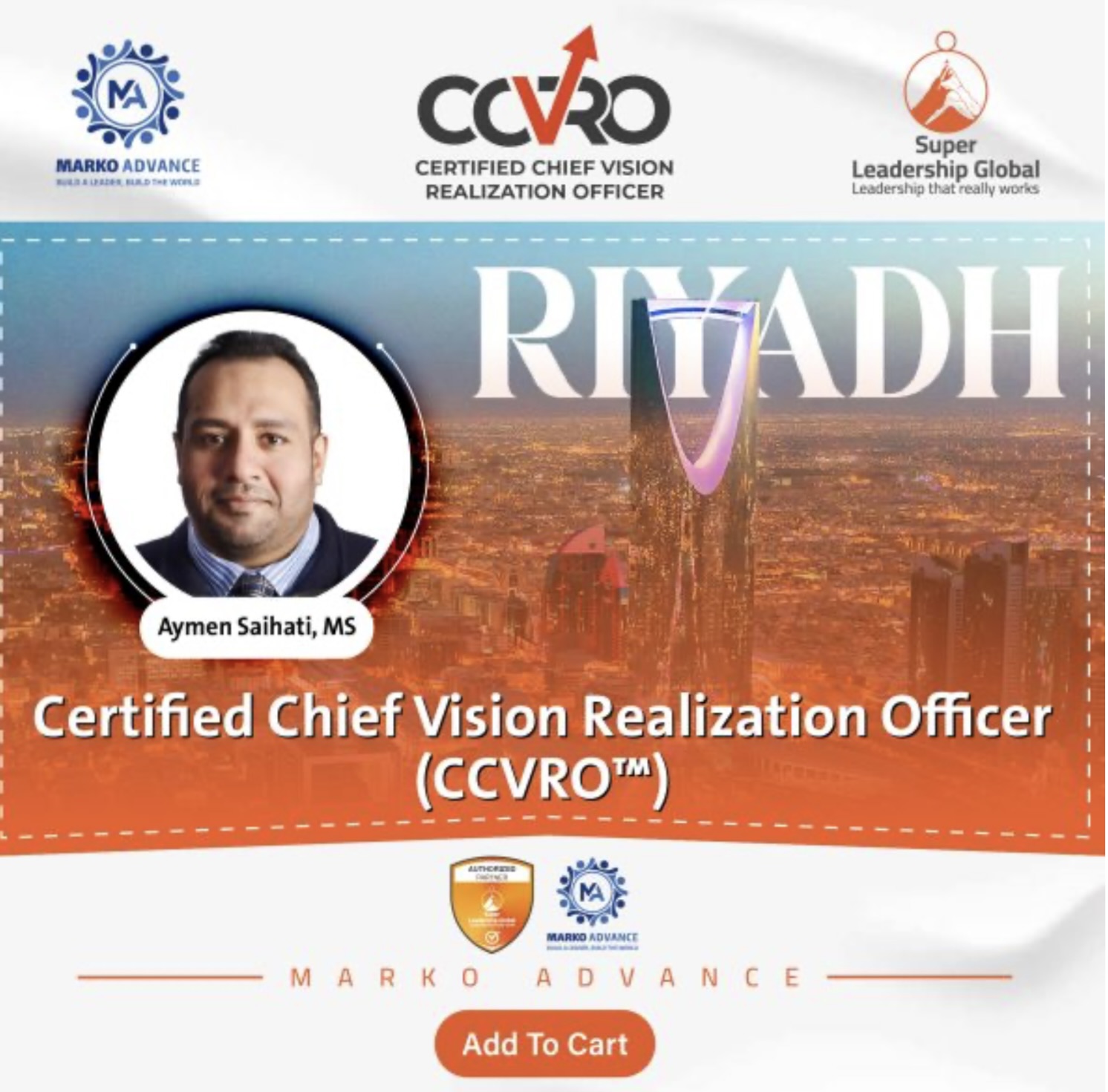 Certified Chief Vision Realization Officer™ (CCVRO™)